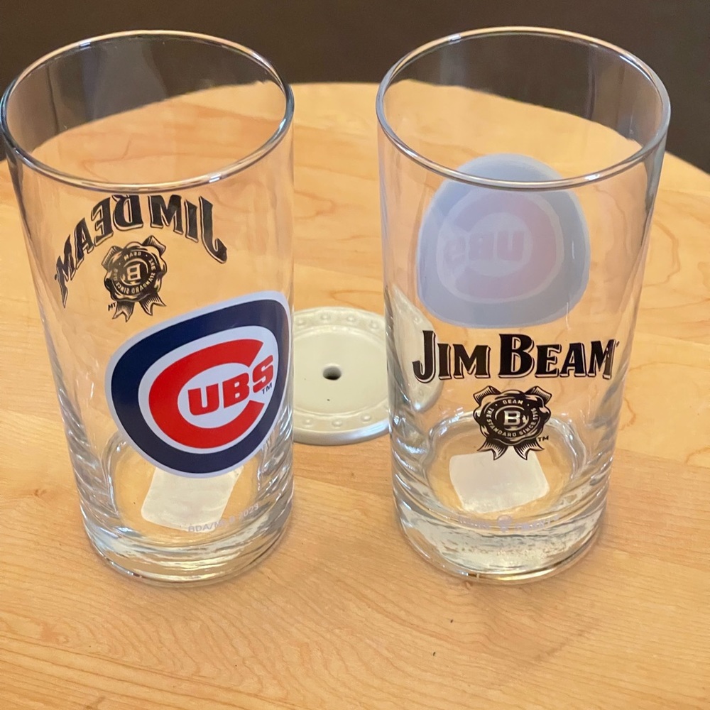 Chicago Cubs Jim Beam glasses